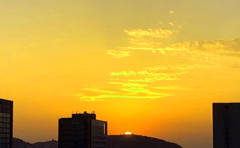 美丽的日落作文