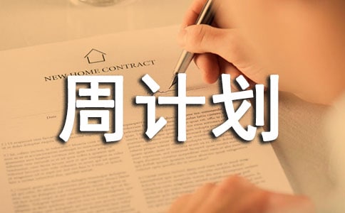 关于周计划锦集6篇