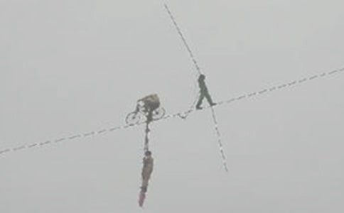 冒险小子走钢丝大班科学教案